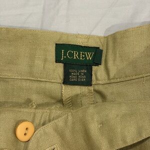 J. Crew women's Linen Pants - light Olive